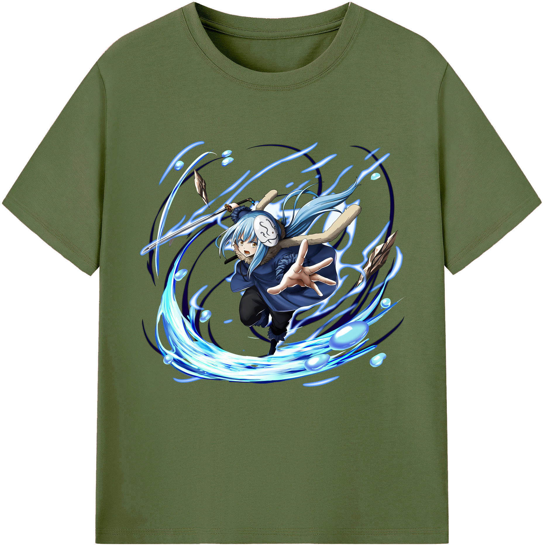 （画像用） 転スラ Regarding Reincarnated to Slime 綿100％半袖Tシャツ（フロントプリント）